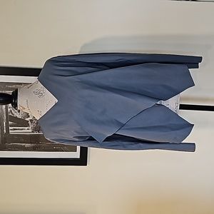 EUC light blue faux leather jacket
